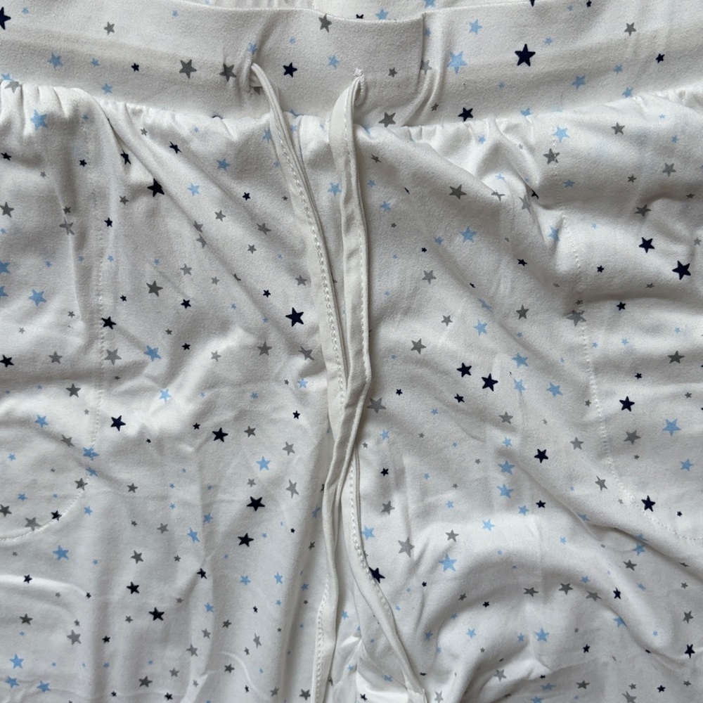muk luks 2 piece pajama set womens medium stars print new - Picture 4 of 5